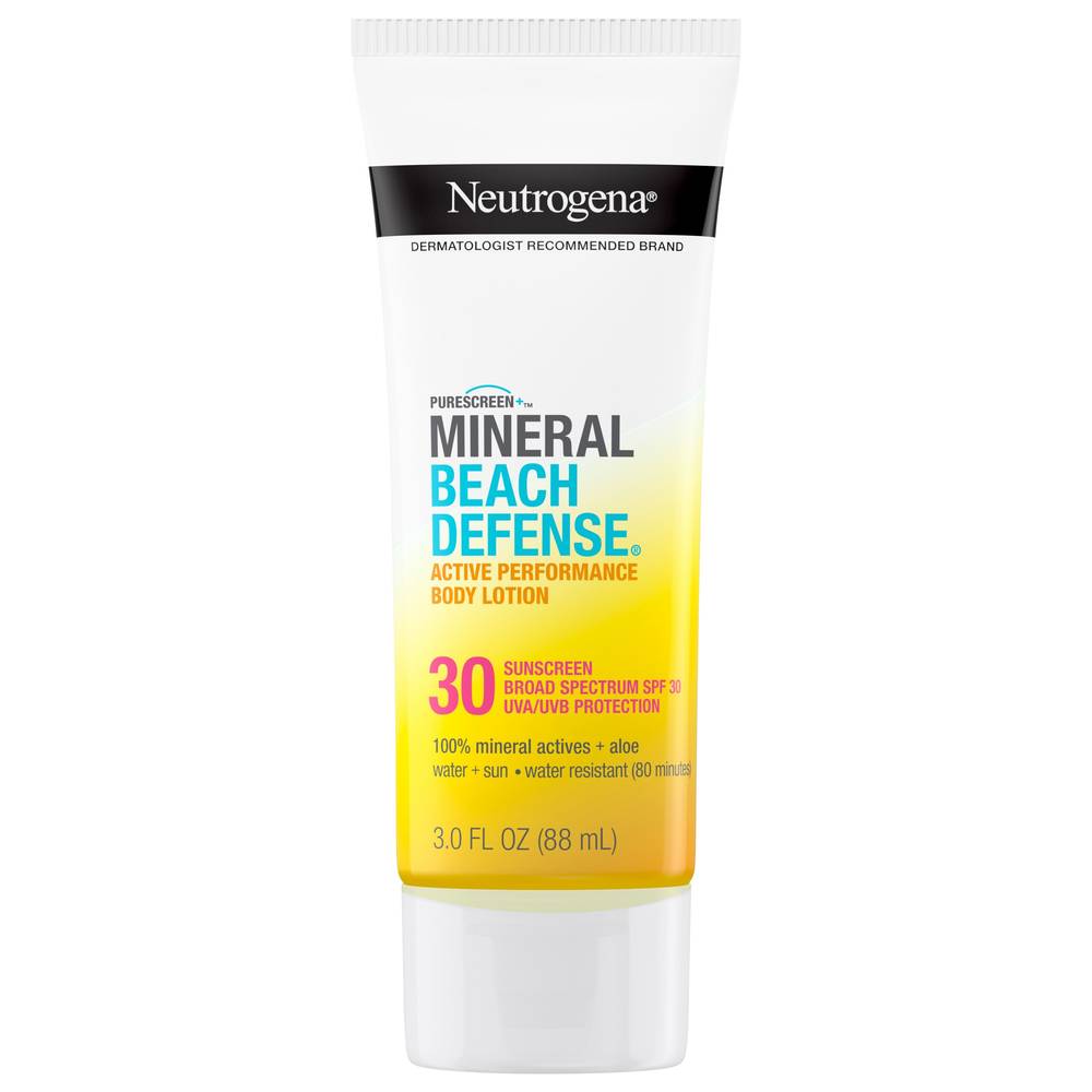 Neutrogena Purescreen+ Mineral Beach Defense Performance Sunscreen Broad Spectrum Spf 30 (3 fl oz)