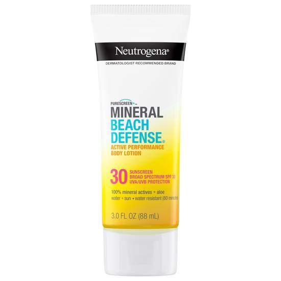 Neutrogena Purescreen+ Mineral Beach Defense Performance Sunscreen Broad Spectrum Spf 30