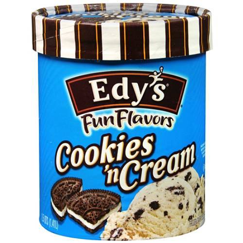 Edy's Fun Flavors Ice Cream Cookies & Cream - 48.0 oz