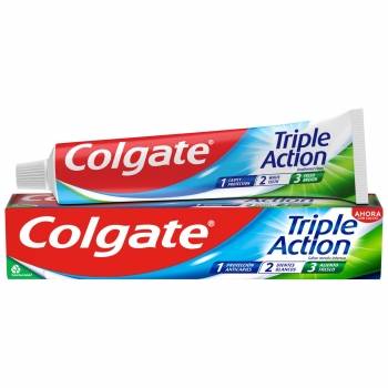 Dentífrico anticaries y frescor a menta Triple Action Colgate 75 ml.