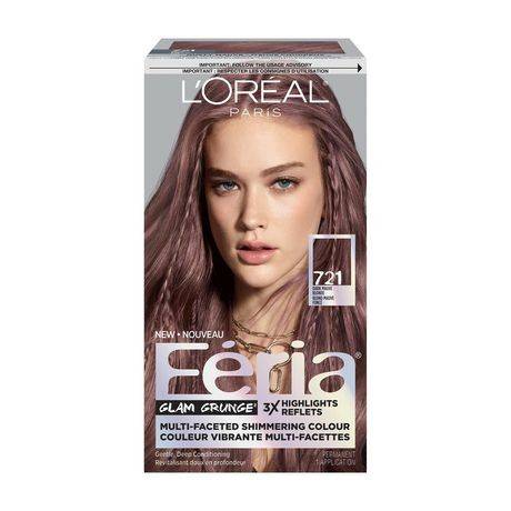 L'Oréal Féria High Intensity Shimmering Hair Color, 721 Dusty Mauve (350 g)