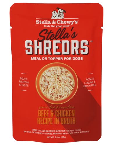 Stella And Chewys Beef & Chicken Recipe In Broth Stella's Shredrs Meal Or Topper For Dogs