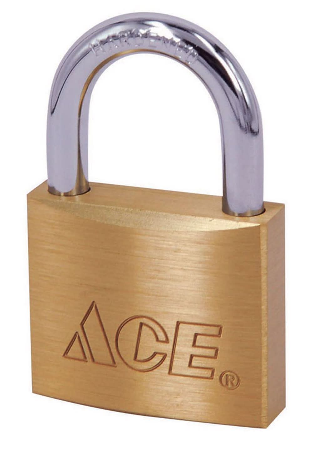 ACE 1-5/16 In. H X 1-1/2 In. W X 17/32 In. L Brass Double Locking Padlock