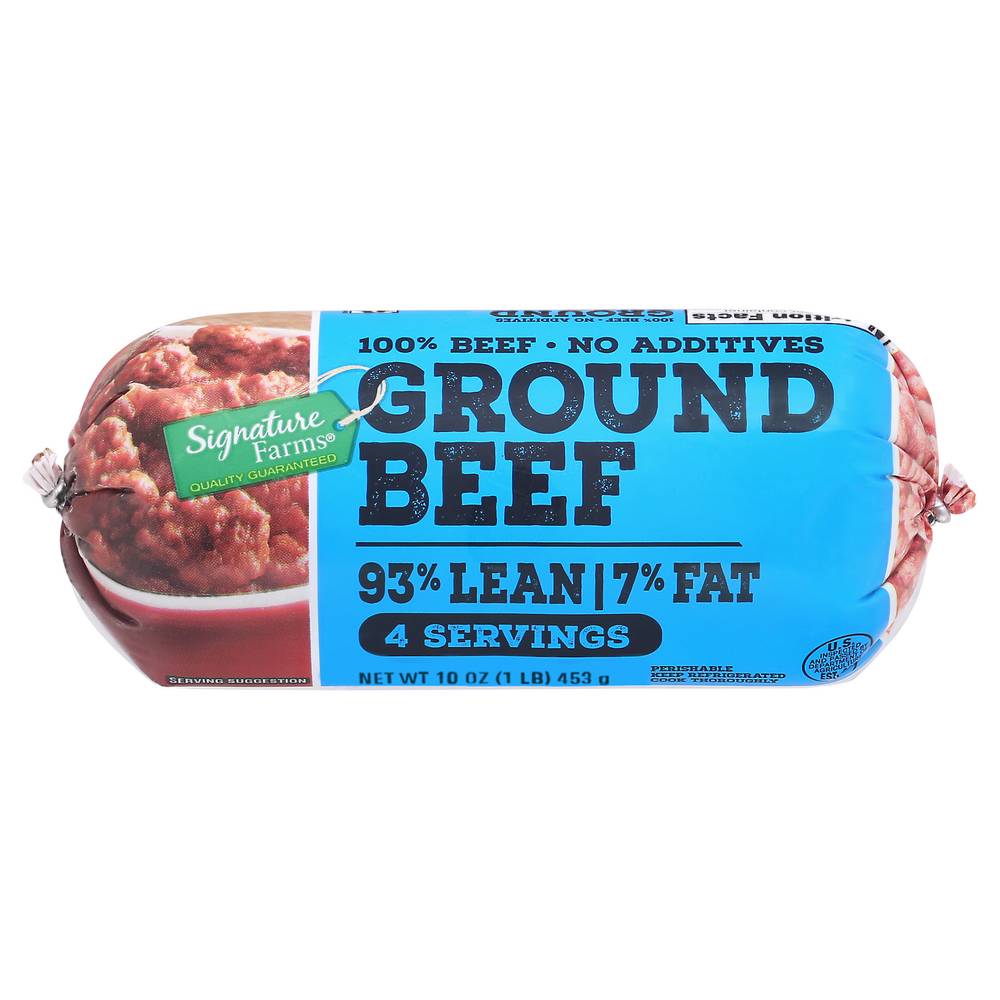 Signature Farms 93% Lean 7% Fat Ground Beef (16 oz)