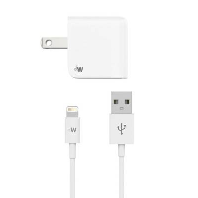 Just Wireless Single Usb Wall Charger With 5ft Lightning Cable (white)