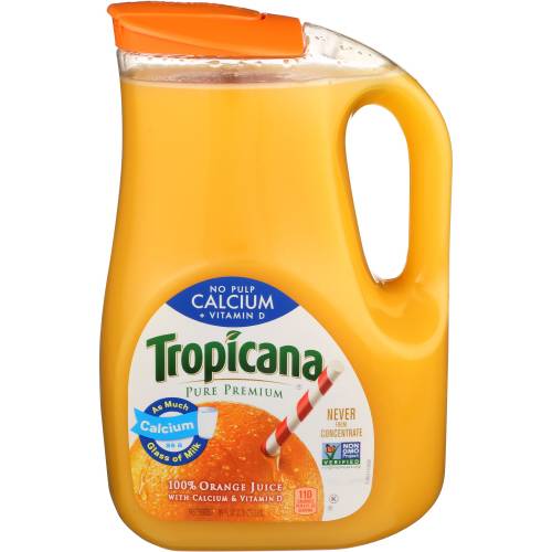 Tropicana No Pulp Orange Juice with Calcium