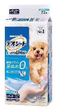 353000：【ペット用品】デオシート しっかり超吸収無香消臭タイプ レギュラー 72枚