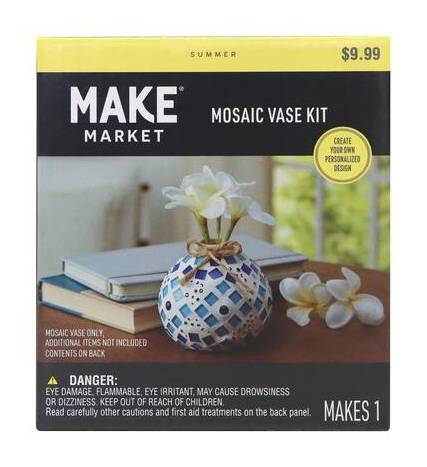 3.5" Cool Tones Mosaic Vase Kit By Make Market