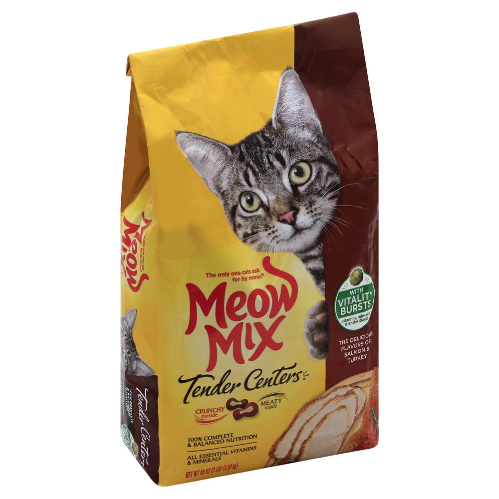 Meow Mix Tender Centers Salmon & Turkey Flavored Dry Cat Food (3 lbs)