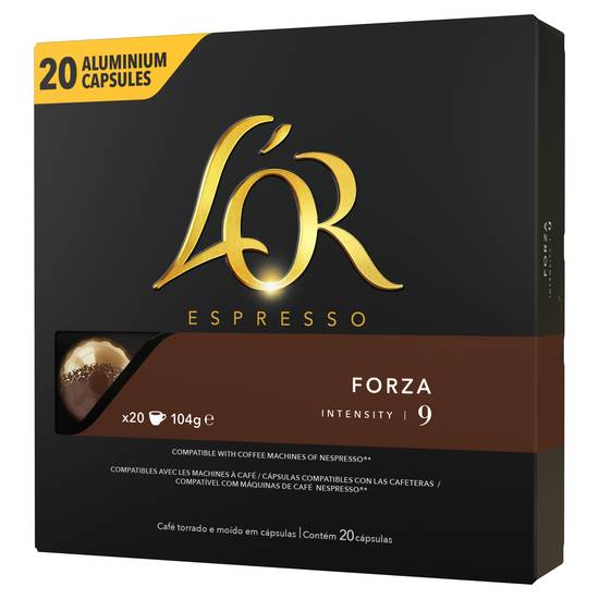 L'or - Espresso forza café capsules intensité  (20 pièces, 104 ml)