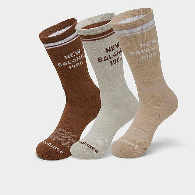 New Balance Verbiage Crew Socks (3-Pack) (M/L)