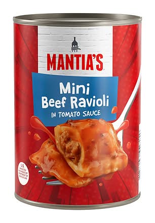Mantia's Mini Beef Ravioli in Tomato Sauce (15 oz)