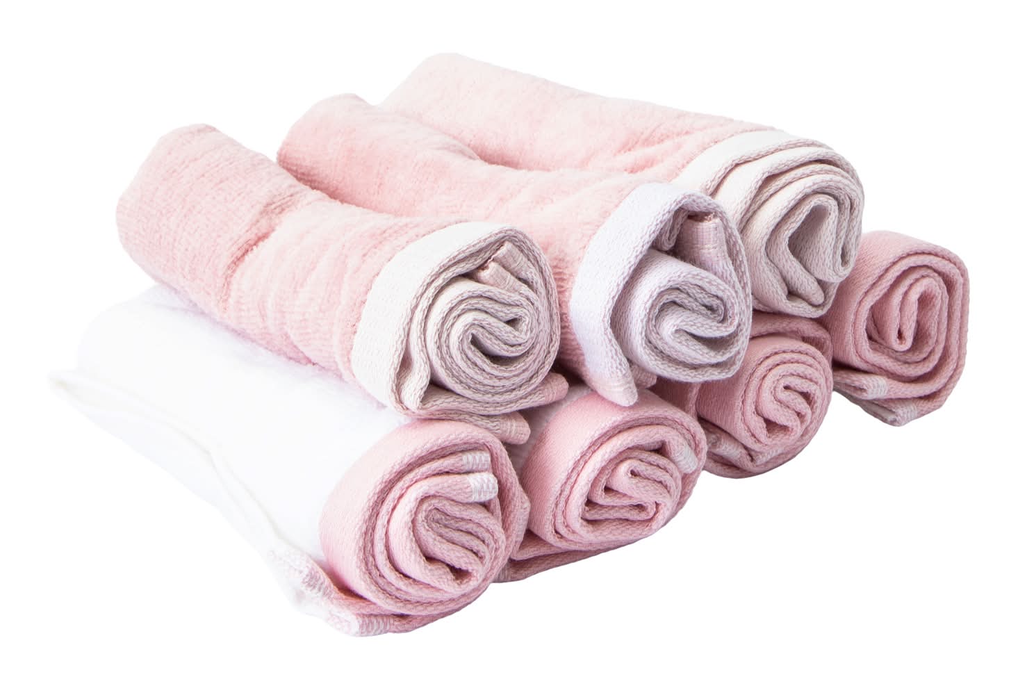 Washcloths 7-Piece 12inx12in Pink