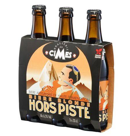 Brasserie des Cimes - Bière blonde hors piste (3 pack, 330 ml)