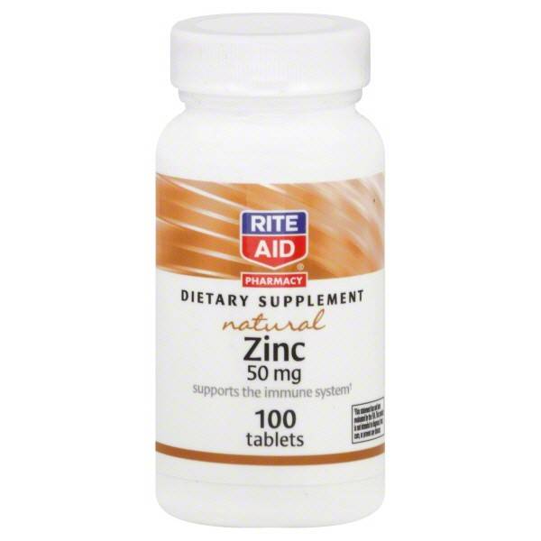Rite Aid Pharmacy Natural Zinc Tablets 50mg (100 ct)