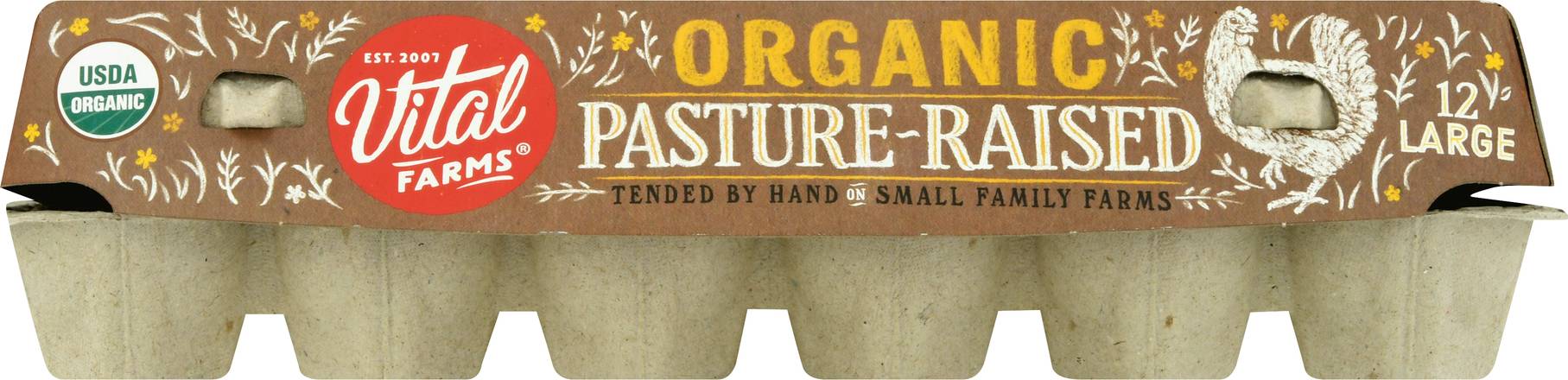 Vital Farms Organic Pasture-Raised Large Eggs (12 ct)