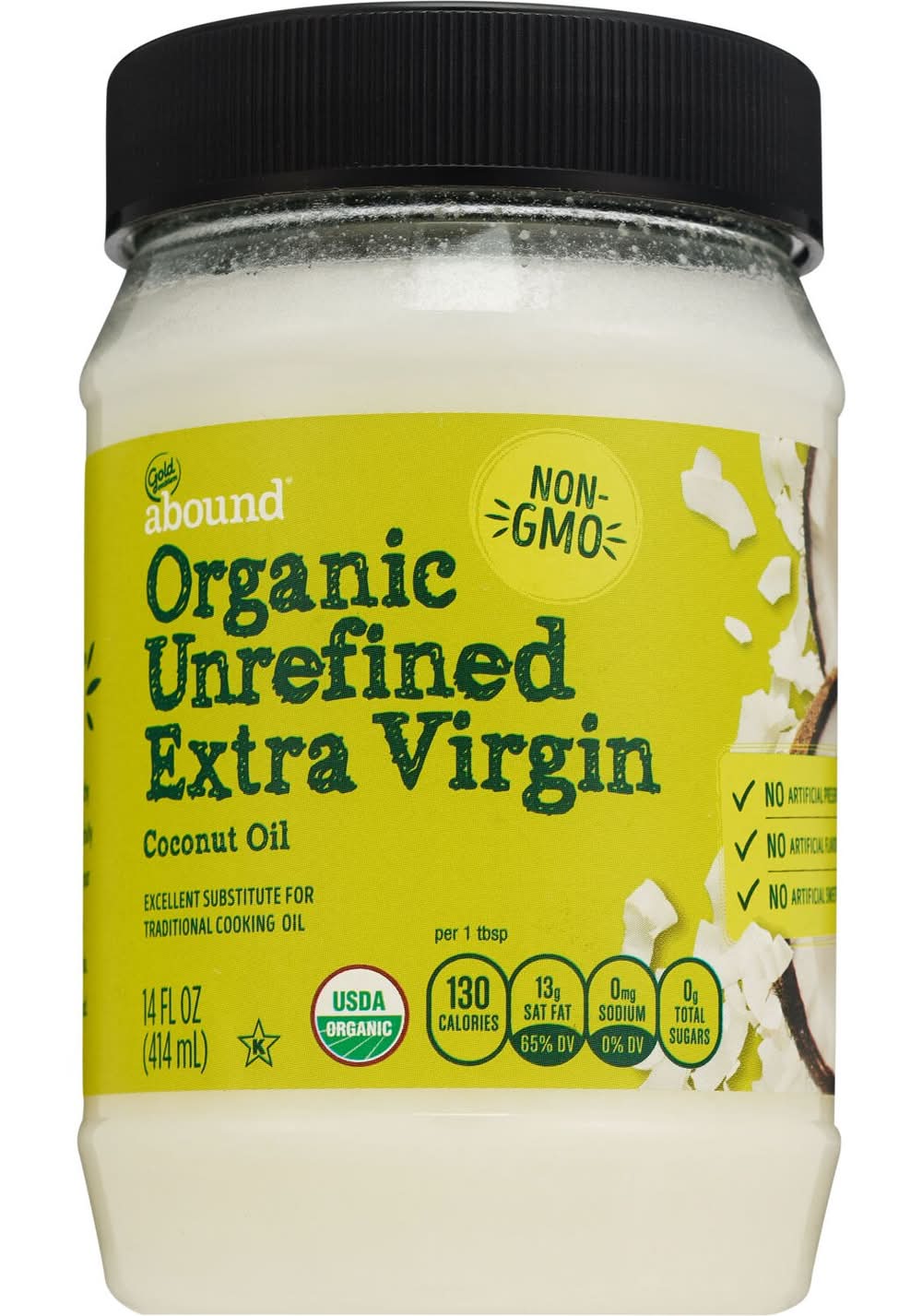 Gold Emblem Abound Organic Unrefined Extra Virgin Coconut Oil (14 fl oz)