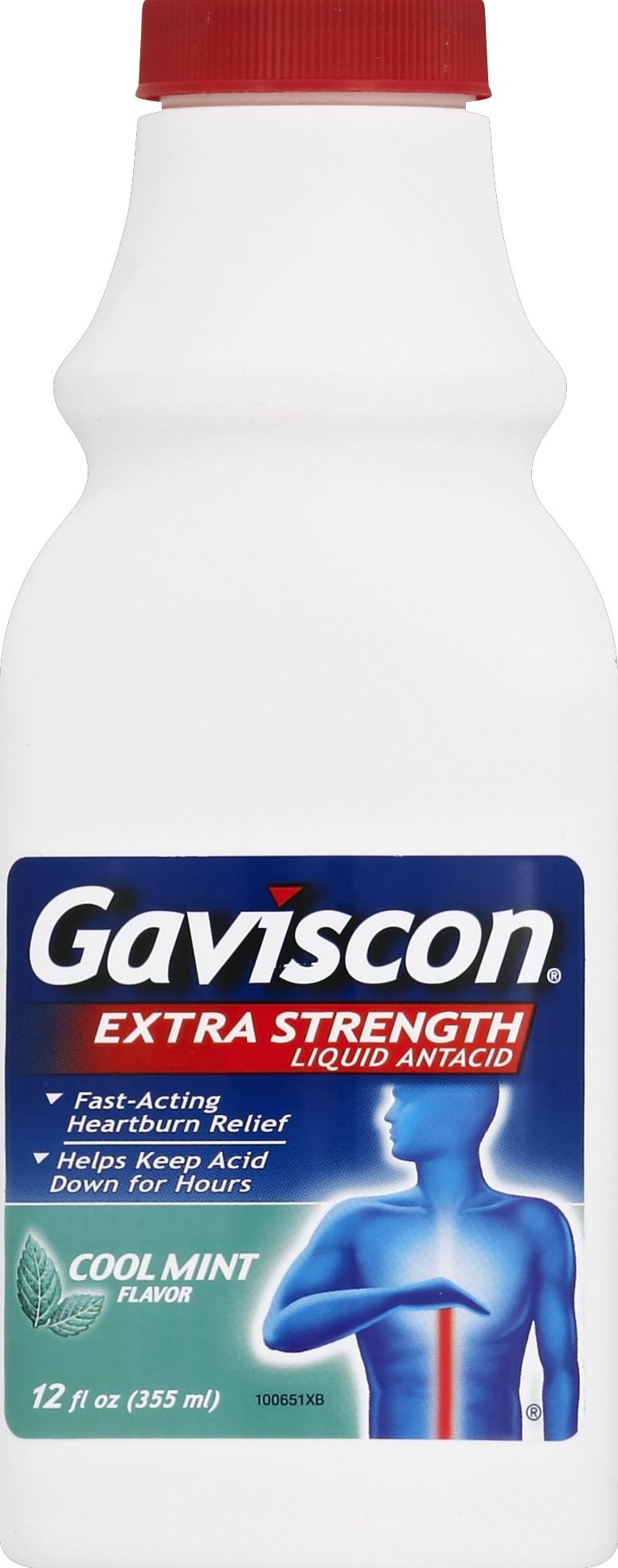 Gaviscon Cool Mint Liquid Extra Strength Antacid (12 fl oz)