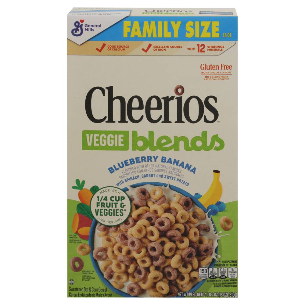 Cheerios Veggie Blends Breakfast Cereal (blueberry-banana-fruits-veggies)