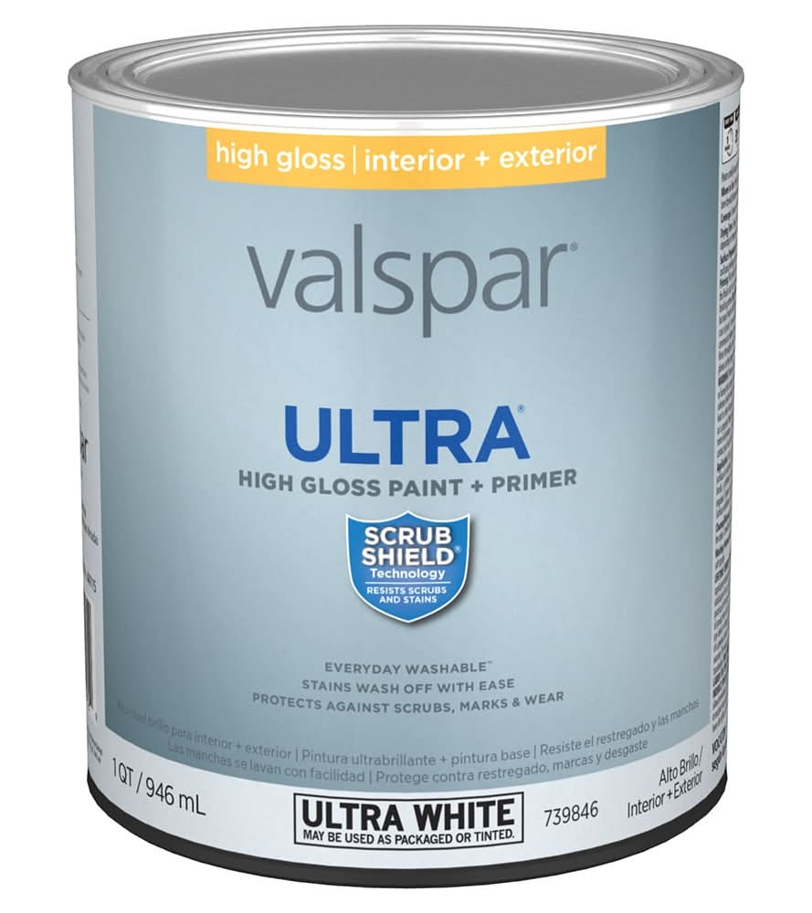 Valspar High-gloss Ultra White Acrylic Interior/Exterior Door and Trim Paint ( 1-quart )