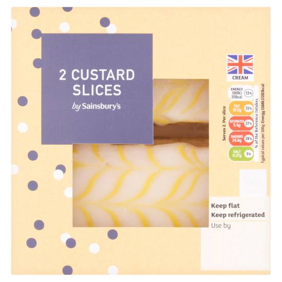 Sainsbury's Fresh Custard Slices x2 180g