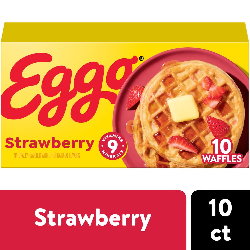 Kellogg's Eggo Waffles, Strawberry (1.23 oz, 10 ct)