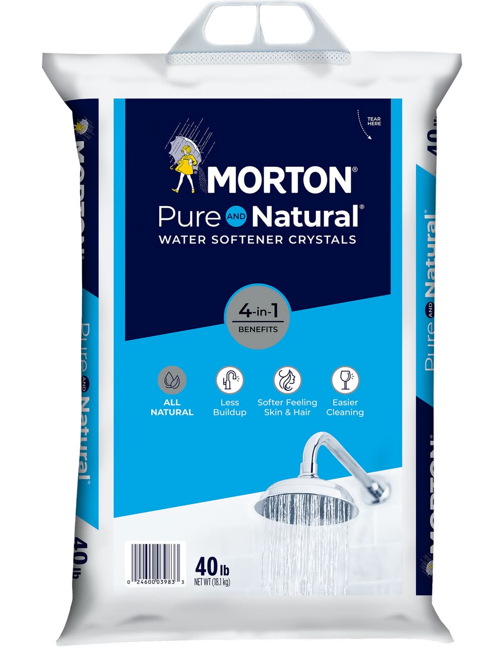 Morton Pure and Natural Water Softener Crystals (40 lbs)