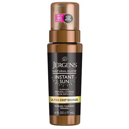 Jergens Natural Glow Instant Sun Sunless Tanning Mousse (ultra deep bronze)