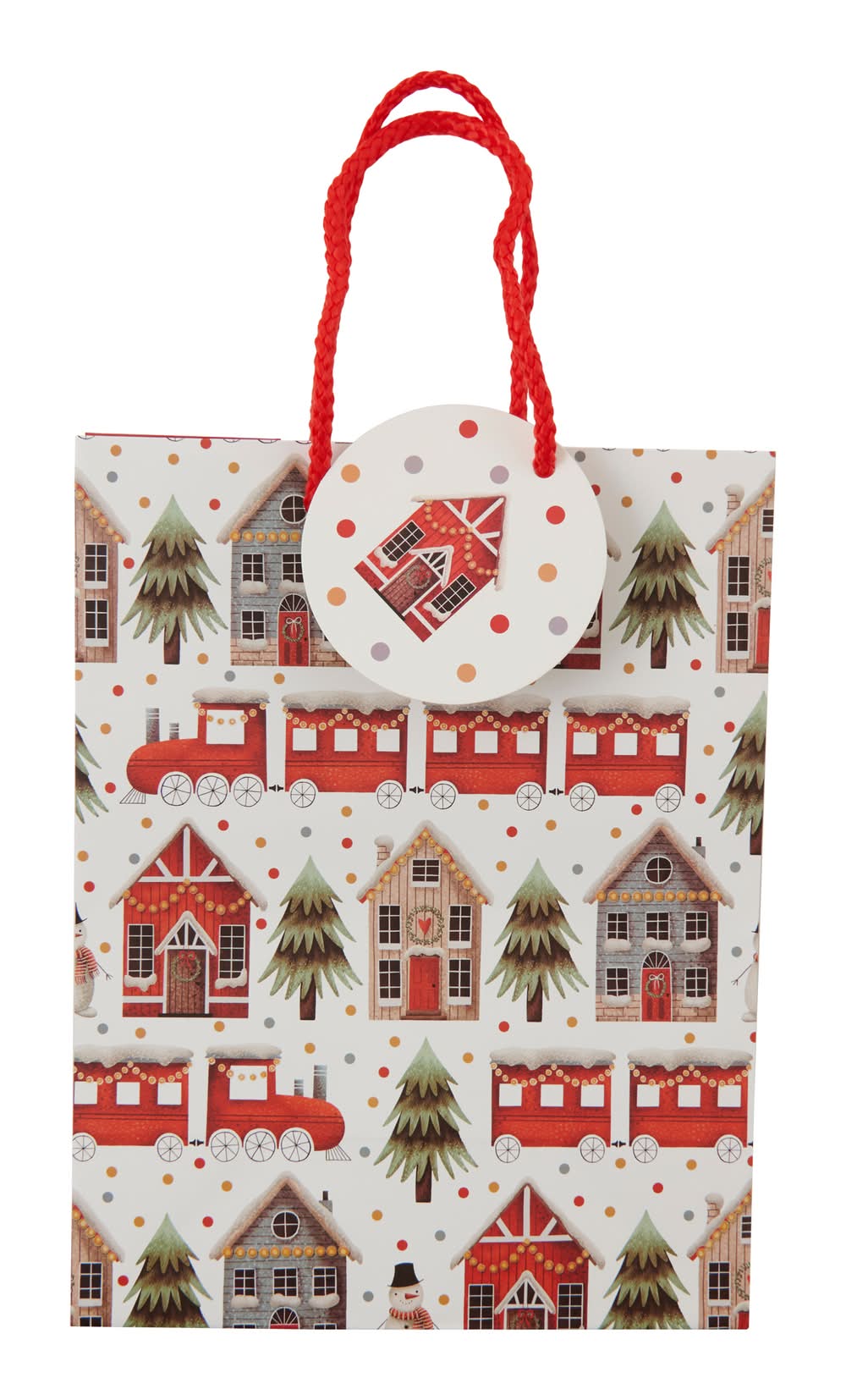 HomeStyles Holiday Gift Bags, Medium (M, Train)