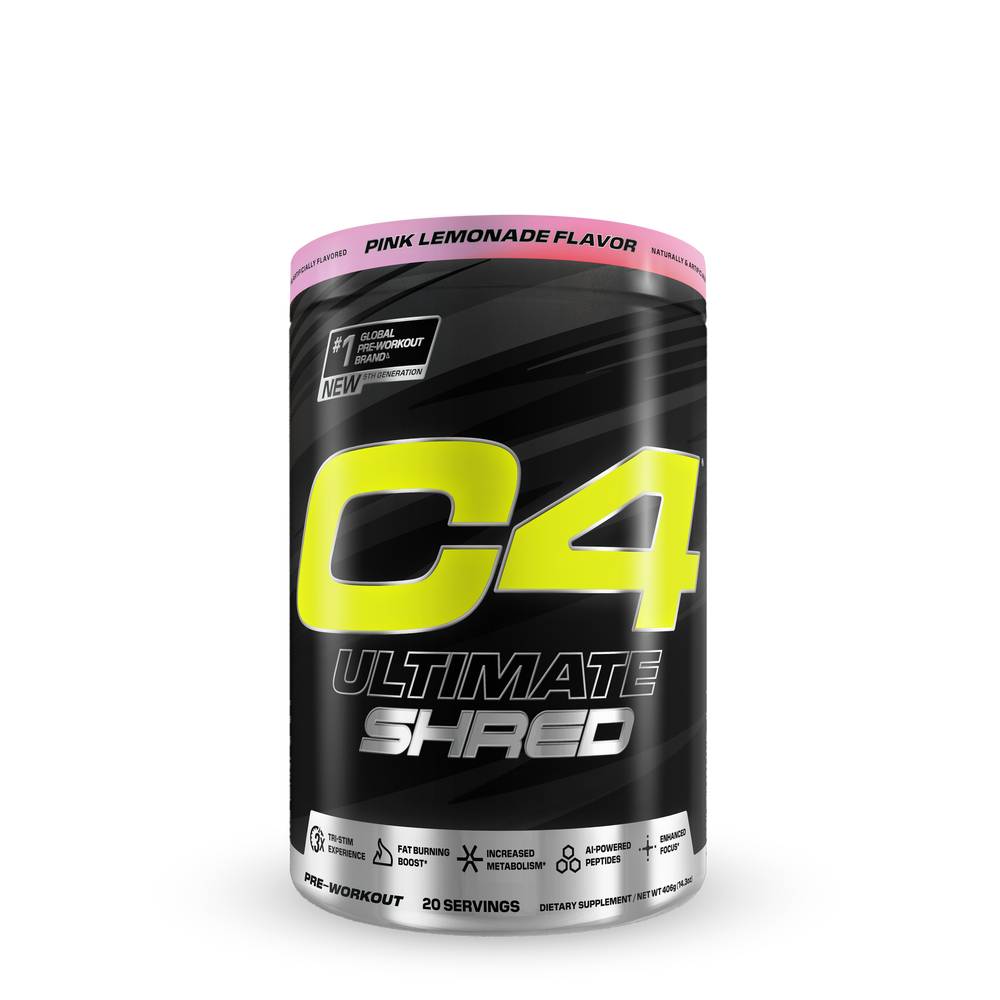 Cellucor C4 Ultimate Shred Pre-Workout, Pink Lemonade (0.71 oz, 20 ct)