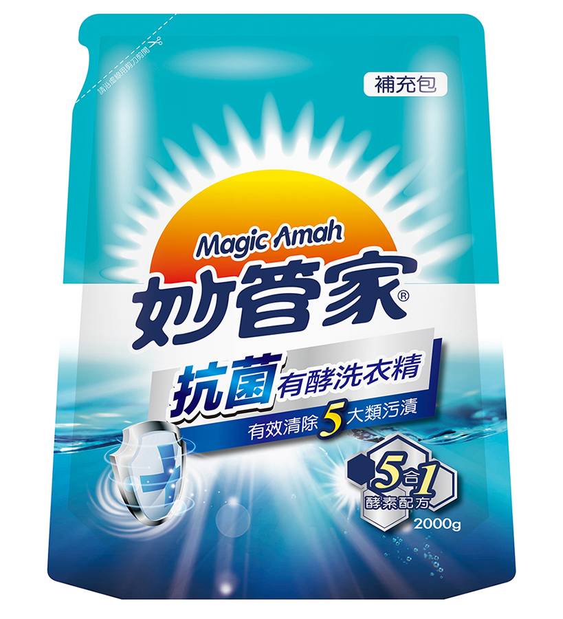 妙管家有酵洗衣精補充包-抗菌2000g <2000g克 x 1 x 1Pack包>