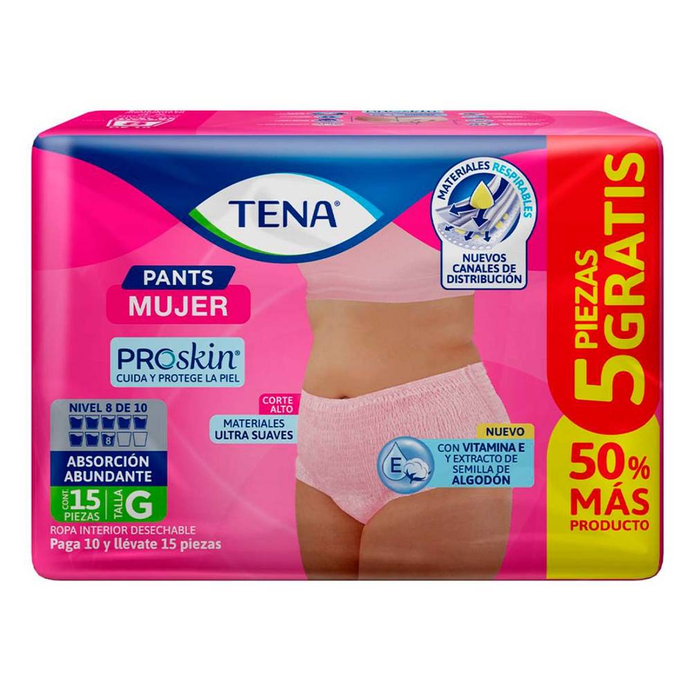 Tena pañal de adulto pants (15 un) (female/g)