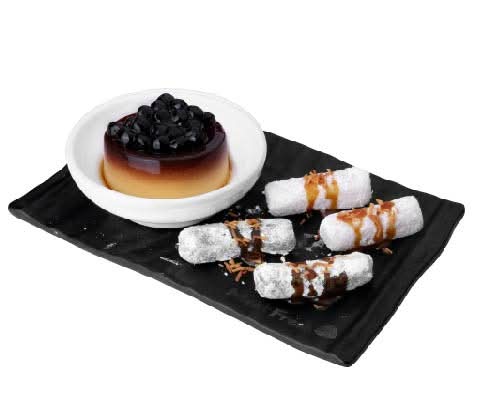 Q Mochi & Caramel Pudding Combo