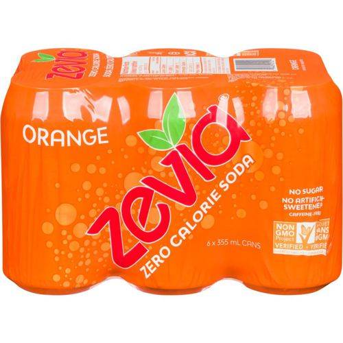 Zevia boisson gazeuse à l'orange zéro calorie (6 x 355 ml) - zero calorie orange soda (6 x 355 ml)