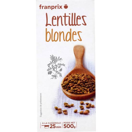 Lentilles blondes franprix 500g