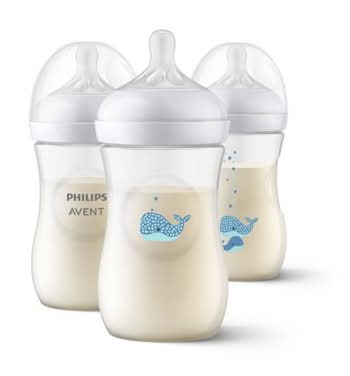 Philips Avent Natural Baby Bottle With Natural Response Nipple, Clear (9 oz, 3 ct)