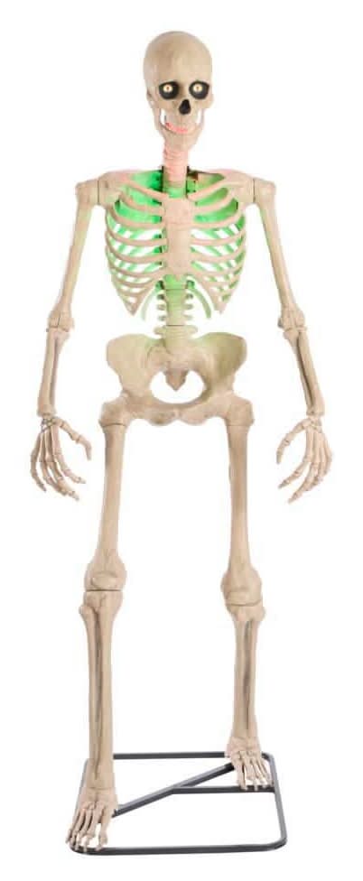 Home Accents Holiday 6.5 Ft. Grave & Bones Animated Led App Controlled Ultra Skelly With Lifeeyes Lcd Eyes H23