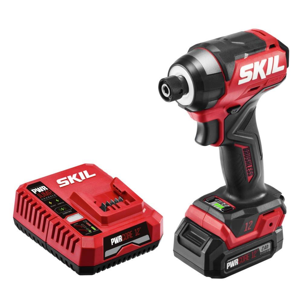 SKIL PWR CORE 12-volt 1/4-in Brushless Cordless Impact Driver (Battery and Charger Included) | ID6744A-11