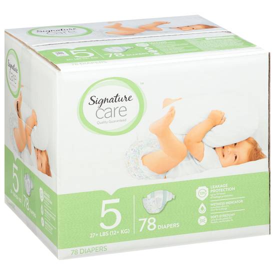 Signature Care Size 5 Leakage Protection Diapers (78 diapers)