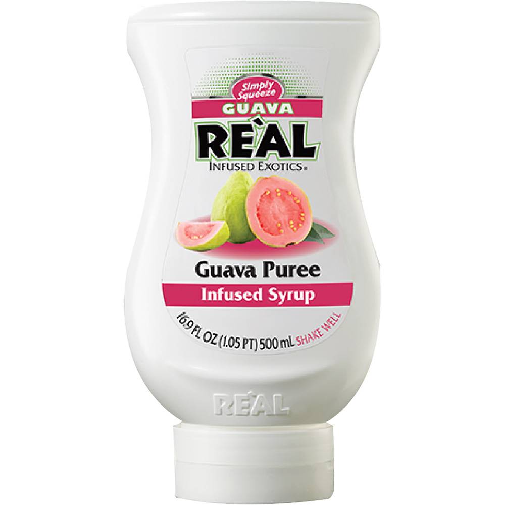 REAL INFUSED EXOTICS Fruit Puree Syrup, Guava (16.9 fl oz)