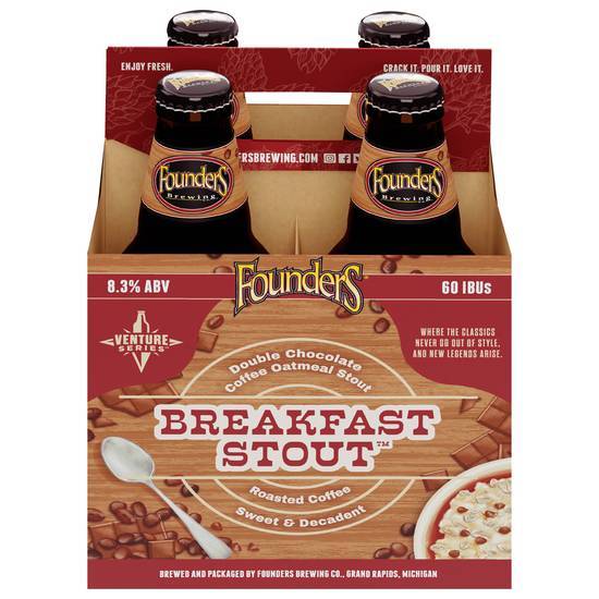 Founders Breakfast Stout Beer (4 ct, 12 fl oz)