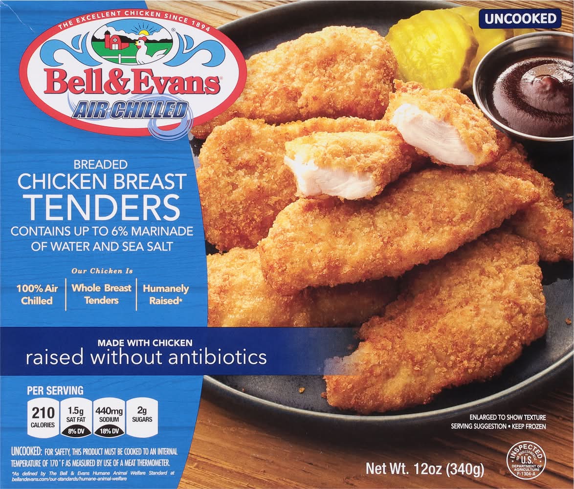 Bell & Evans Frozen Breaded Chicken Breast Tenders (12 oz)