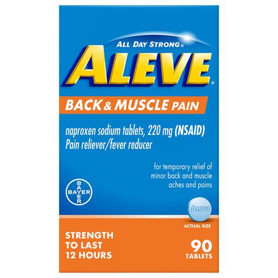 Aleve All Day Strong 220 mg Back & Muscle Pain Tablets, ( 90 ct )
