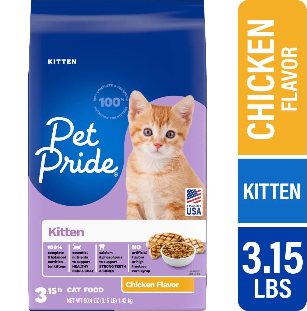 Pet Pride Dry Cat Food, Chicken, Kitten (3.15 lbs)