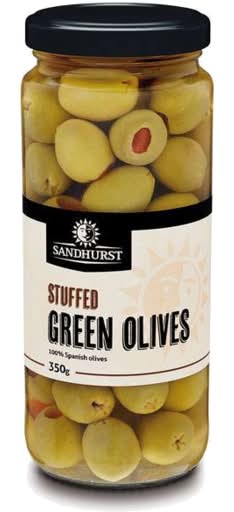 Sandhurst Olives Stuffed Green (350g)