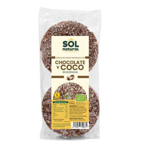 Biotortas Sol Natural Arroz Chocolate y Coco (100 g)