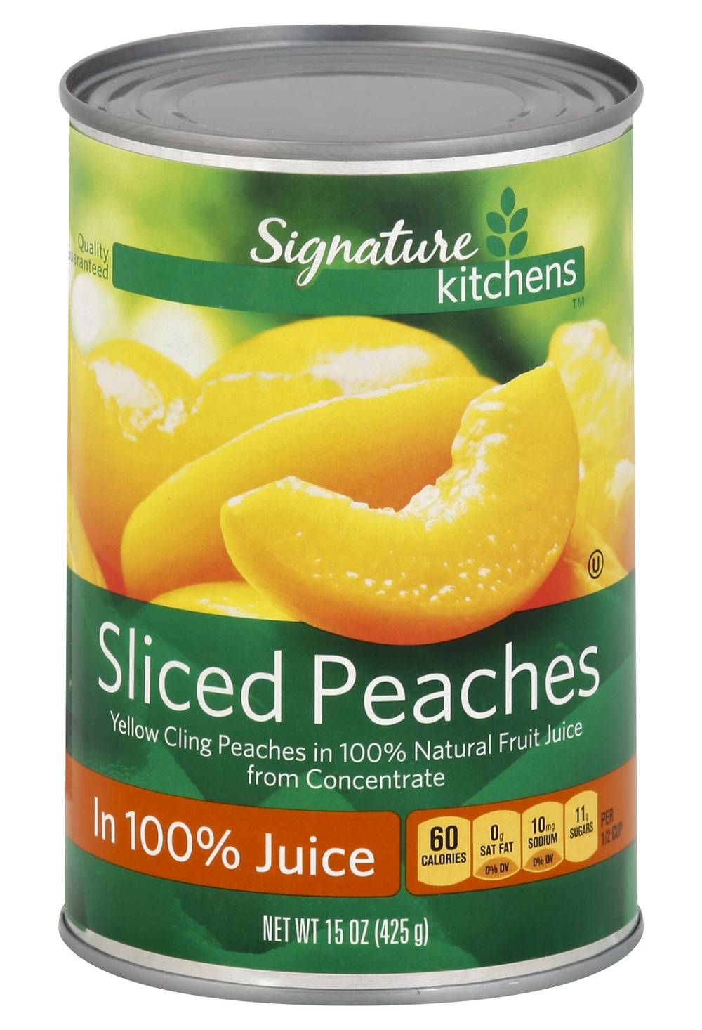 Signature Select Sliced Peaches in 100% Juice (15 oz)