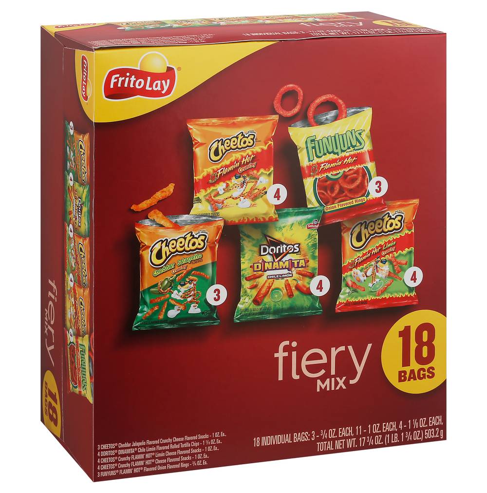 Frito-Lay Fiery Mix, Assorted (503.2 g, 18 ct)