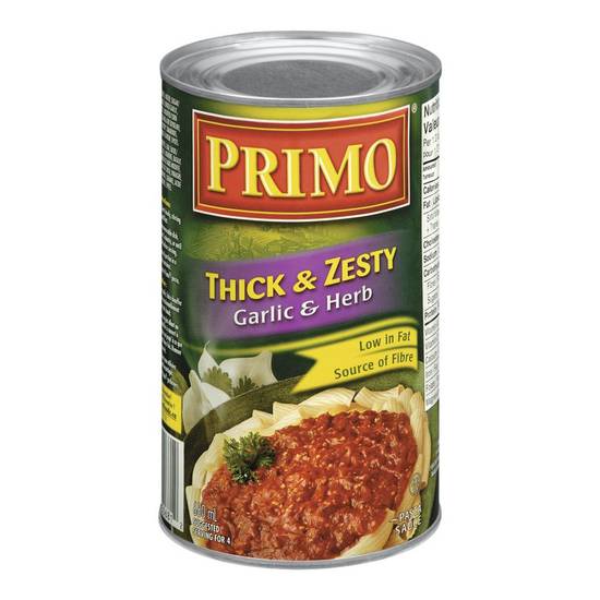 Primo Pasta Sauce, Thick & Zesty Garlic & Herb (680 ml)