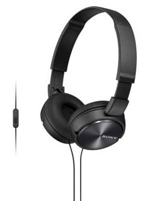 Sony Zx Series Wired On-Ear Headphones With Mic, Black